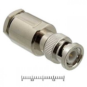 BNC-S213P, Разъем высокочастотный, штекер BNC под пайку на кабель RG213