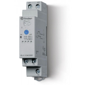 80.61.0.240.0000, Таймер модульный 1-функциональный (BI) 24…240В AC/DC 1CO 8А 17.5мм регулировка времени 0.05с…180с IP20
