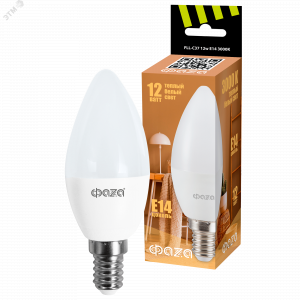 Лампа светодиодная LED 12Вт E14 3000K свеча 230/50 5038509