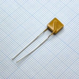 TRF600-150, Самовосстанавливающийся предохранитель PTC 0.15A(hold) 0.3A(trip) 600VAC 250VDC 3A  1W 1.4s 6Ohm Radial 9 X 4.6 X 12.5mm