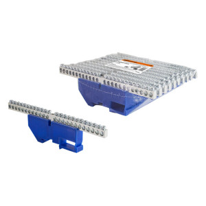 Шина "N" нулевая с изолятором на DIN-рейку 6x9мм стойка бол. 24 группы никелированная SQ0801-0333