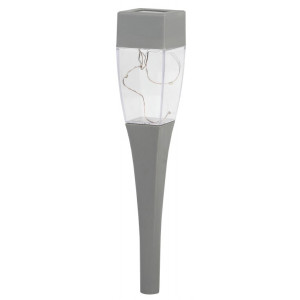 SL-SS38-GLOW-2 Садовый светильник на солнечной батарее, сталь, пластик, серый, 38 см (48/1152) Б0032578