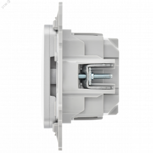 FLITE Розетка с заземлением с защитными шторками безвинтовое крепление 16А РСш11-1-ФлА алюминий IEK FI-R14-16-1-K47