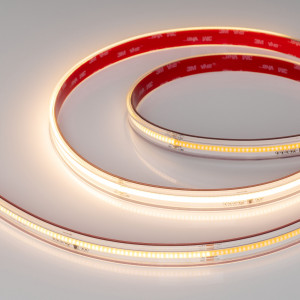 Лента герметичная SPI-COB-PS-X378-14mm 24V Warm2700-PX63-BPT (7 W/m, IP67, 5m) 041743, Светодиодная лента SPI-X378, герметичная IP67 (PS - силиконовая экструзия), микросхема WS2818B. Светодиоды CSP 378 шт/м (1890шт на 5м), 1 pixel = 63 LED, белая плата, скотч 3М. Цвет ТЕПЛЫЙ 2700K, высокий индекс цветопередачи CRI>90, угол 120°. Питание 24