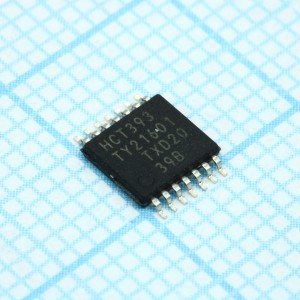 74HCT393PW,118, Сдвоенный 4-бит двоичный счетчик импульсов  TSSOP14