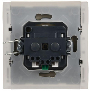 FORTE&PIANO Розетка 1-местная с заземлением с защитными шторками и крышкой безвинтовое крепление 16А IP44 FP419 ваниль IEK FP-R16-16-1-44-K10