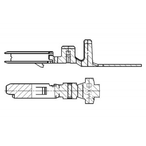 502579-1100, Проводные клеммы и зажимы 1.5 CLIKMate Plg Term 24-28AWG