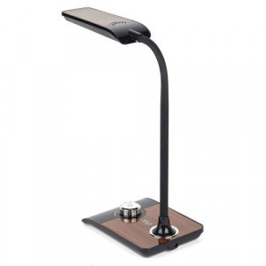 Светильник NLED-473-10W-BK настол. черн. с деревом ЭРА Б0033305