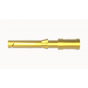 10A-GF-0.5, Розеточный обжимной контакт, для вставок DD,DDD,DM,DK,DQ, сечение обслуживаемых проводников 0,5 мм кв., номинальный ток: 10A, тип покрытия контактов: золото