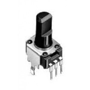 RK09K1130AJ3, Singl-unit, Vertical, Flat shift 15mm, 10K, логариф. хар-ка (15A)