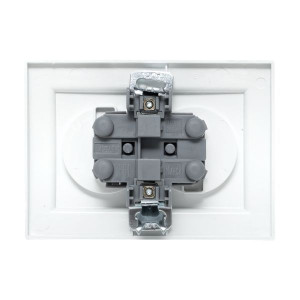 Розетка 2-м СП Минск 10А IP20 без заземл. защ. шторки бел. Basic ERR10-102-100