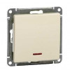 W59 1-клавишный ВЫКЛЮЧАТЕЛЬ с подсв. 10АХ, механизм, СЛОНОВАЯ КОСТЬ C3(5) VS110-153-2-86