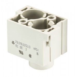 Вилочная контактная вставка 78.019.0253.0, Вилочная контактная вставка, обжимная фиксация, Twin bus, типоразмер модульный, 50V, 10A, (обжимные контакты поставляются отдельно)