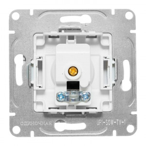 Механизм розетки TV, одиночная, белый Эпика EKF UP1-SOW-TV-1