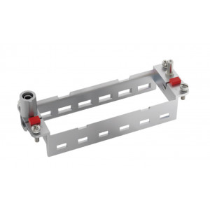 Розеточный держатель вставок H24B-06-F-1, Розеточная рамка, для модулей, 6 слотов, типоразмер H24B, цинк