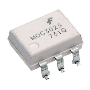 MOC3023SR2M, Оптопара симисторная одноканальная изоляция 4.17кВ напряжение 400В 0.005A 0.33Вт -40...+85°С