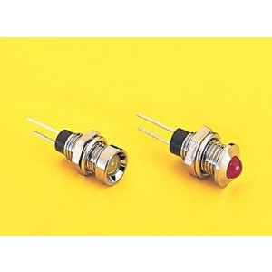 DX1116/GN, Светодиодные панельные индикаторы Chrome Pltd Bezel Green Indicator