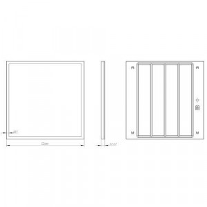 Светильник светодиодный SPO-1-50-4K-M 50Вт 4000К IP40 4500лм 595х595х25 универс. крепление с равномерной засветкой матов. панель Б0053392