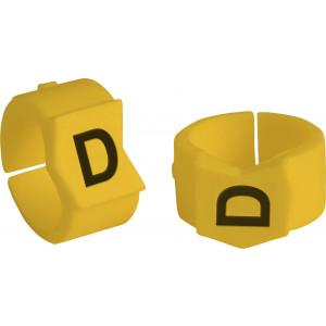 brd333613, SCNG-45-D клипсы жёлтые, 50шт/упак, для провода 11,2-15,0мм диаметра, легенда D