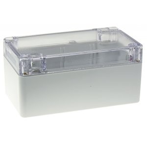 G205C, Герметичный корпус из поликарбоната с прозрачной крышкой, IP65, светло-серый