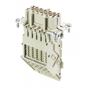 Розеточнаяконтактная вставка 70.105.1053.3, Розеточная контактная вставка, винтовая фиксация, 10 полюсов + PE, типоразмер 10B, 500V, 16A, сечение обслуживаемых проводников 0,5-4 мм кв., тип покрытия контактов: олово, заземление справа, длинное исполенение, (6 полей для маркировки)