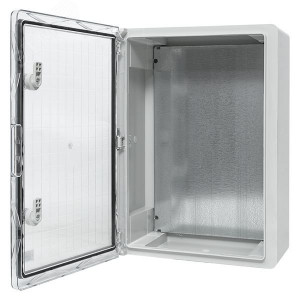 Щит пластиковый с монтажной платой прозр. дверь 500х350х190 мм IP65 PROxima PBT65MP005