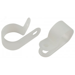 Скоба кабельная нейлоновая под винт 5 мм NO-225-289 белая 10 шт Б0066634