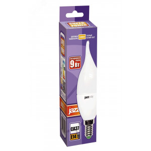 Лампа светодиодная PLED-SP 9Вт CA37 свеча на ветру 3000К тепл. бел. E14 820лм 175-265В 2859518A