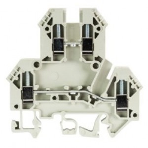 Этажная клемма WKN2,5E/U V0, Этажная клемма, 2 этажа, тип фиксации провода: винтовой, номинальное сечение: 2,5 мм кв., 24A, 500V, ширина: 5 мм, цвет: серый, тип монтажа: DIN35