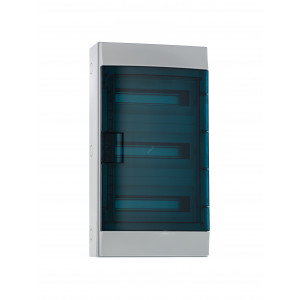 Щит распределительный навесной 36 модулей ЩРн-п-36 пластиковый Mistral65 серая прозрачная дверь с клеммами IP65 (65P12X32A) 1SLM006501A1206