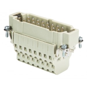 Вилочная контактная вставка BAS STM 16 2,5 50 AG, Вилочная контактная вставка, двойная пружинная фиксация, 16 полюсов + PE, типоразмер 16B, 500V, 16A, сечение обслуживаемых проводников 0,14-2,5 мм кв, тип покрытия контактов: серебро,