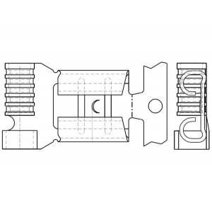 19009-0007, Клеммы QUICK DISCONNECT female 18-22 AWG