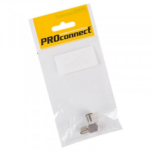 Переход гнездо F - гнездо TV угловой (инд. упак.) 05-4312-4-7