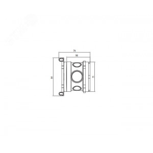 Универсальная установочная коробка для заливки в бетон, 90х71x74мм 59392U