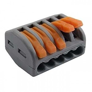 Клеммник (222-415), Клеммник зажимной 5-ти контактный 250В 24А