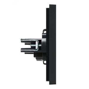 FORTE&PIANO Розетка 1-местная без заземления с защитными шторками винтовое крепление 10А FP117 черный IEK FP-R13-10-K02