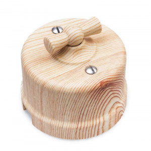 Выключатель поворотный 2-кл. ОП Лизетта 10А IP20 ретро 4 полож. ABS-пластик карельская сосна B1-202-13