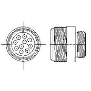 213668-1, Стандартный цилиндрический соединитель 18-10 RCPT REV SEX FREE HANG