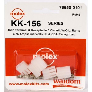 76650-0101, Проводные клеммы и зажимы KK-156 Connector Kit Rec no rmp term 3Ckt