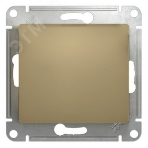 GLOSSA Кнопка нажимная титан в рамку схема 1 GSL000415