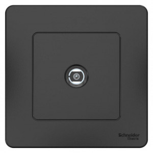 Розетка телевизионная TV 1-м СП Blanca коннектор антрацит SE BLNTS000016