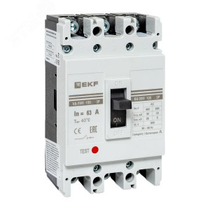 Выключатель автоматический 3п 100/63А 35кА ВА-99М PROxima mccb99-100-63m