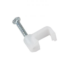 Скоба крепежная квадратная плоская 6мм (уп.50шт) plcn-ss-6