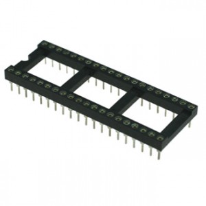 SCLM-40 TRL-40, DIP-панель цанговая под микросхему 40pin, шаг 2.54мм, ширина 15.24мм
