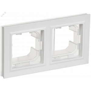 BRITE Рамка 2-местная IP44 РУ-2-БрАБ-44 арктический белый IEK BR-M22-44-K91