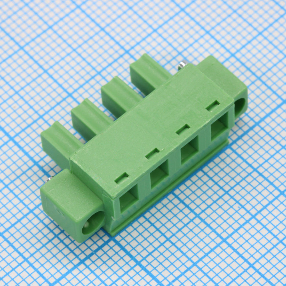 Изображение товара Разъемный клеммный блок 4P 5.08 мм 300 В 8 А 15EDGKM-5.08-04P-14-00A(H)