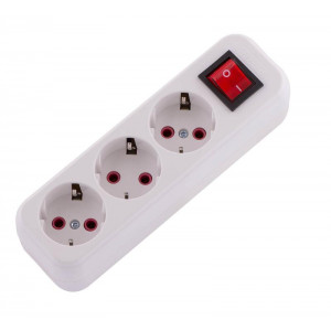 Колодка удлинителя 3-м с заземл. Lila с выкл. 720-0300-302