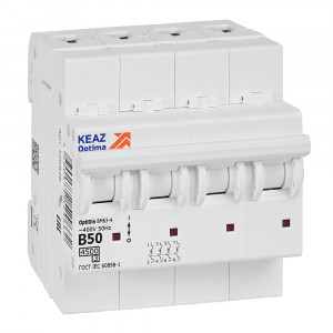 Выключатель автоматический модульный OptiDin BM63-4B50-4,5-УХЛ3