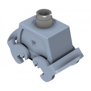 Крышка разъема 70.372.1035.0, Крышка разъема на кабель, типоразмер 10B, с уплотнителем, 1 кабельный ввод M20x1,5, IP54, с верхним расположением, с двумя защелками, материал корпуса: алюминиевый сплав