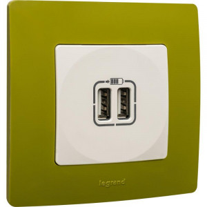 ETIKA Зарядное устройство с двумя USBразьемами 240В/5В 2400мА белый 672294